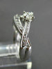 ESTATE 1.0CT DIAMOND 14KT WHITE GOLD 3D INFINITY ENGAGEMENT RING AGL CERTIFIED