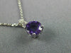 ESTATE .71CT DIAMOND & AAA AMETHYST 14KT WHITE GOLD 3D ROUND FLOATING PENDANT