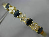 ESTATE 3.70CT DIAMOND & AAA SAPPHIRE 14KT YELLOW GOLD 3D BANGLE BRACELET #19167