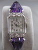ANTIQUE 4.40CTW OLD MINE DIAMOND AMETHYST PLATINUM SMITH PATTERSON WATCH #2573