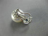 EXTRA LARGE .84CT DIAMOND AAA SAPPHIRE & SOUTH SEA PEARL 18K WHITE GOLD EARRINGS