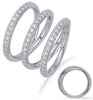 WIDE .93CT DIAMOND 14KT WHITE GOLD SNAKE MULTI SWIRL OPEN 3 ROW TRIPLE FUN RING
