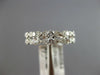 1.63CT DIAMOND 18K WHITE GOLD ROUND FILIGREE FLORAL DOUBLE BAND ANNIVERSARY RING