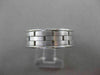 ESTATE WIDE 14KT WHITE GOLD SOLID BRICK DESIGN MENS WEDDING BAND RING 7mm #23144