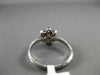 ANTIQUE WIDE .56CT ROUND DIAMOND 18KT WHITE GOLD FLOWER FILIGREE RING VVS #10912