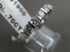 ESTATE .70CT DIAMOND 14KT WHITE GOLD 3D 7 STONE CHANNEL ANNIVERSARY RING #12459