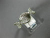 ESTATE 1.01CT DIAMOND 14KT WHITE GOLD 3D MULTI ROW WAVE SWIRL ANNIVERSARY RING