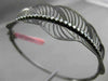 ESTATE 1.25CT DIAMOND 14KT BLACK GOLD 3D MULTI LEAF HANDCRAFTED BANGLE BRACELET