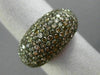 ESTATE LARGE 3.68CT FANCY MULTI COLOR DIAMOND 18K ROSE GOLD 3D FILIGREE FUN RING