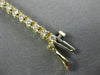 ESTATE LONG 3.10CT DIAMOND 14K YELLOW GOLD CLASSIC TENNIS BRACELET W/SAFETY LOCK