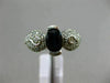 ANTIQUE 1.50CT DIAMOND & AAA OVAL SAPPHIRE 14KT WHITE GOLD HEART ENGAGEMENT RING