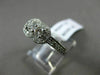 ESTATE .54CT DIAMOND 14KT WHITE GOLD 3D 2 STONE HALO FILIGREE MILGRAIN LOVE RING