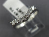 ESTATE .35CT DIAMOND 14KT WHITE GOLD 7 STONE "V" SHAPE ANNIVERSARY RING #18170