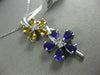 LARGE 3.80CT DIAMOND & AAA AMETHYST & CITRINE 14K WHITE GOLD 3D FLOATING PENDANT
