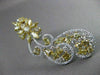 ESTATE LARGE 11.39CT WHITE & FANCY DIAMONDS 18KT WHITE & YELLOW GOLD 3D EARRINGS