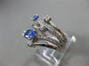 ESTATE WIDE 1.58CT DIAMOND & AAA TANZANITE 14KT WHITE GOLD FLOATING RING #16513