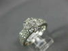 ESTATE 1.25CT ROUND DIAMOND 14K WHITE GOLD 3D CLASSIC FLOWER MULTI ROW LOVE RING