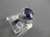 ESTATE LARGE 2.25CTW DIAMOND & AAA AMETHYST 14KT WHITE GOLD FLORAL STAR RING