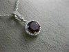 ESTATE .63CT DIAMOND & AAA GARNET 14K WHITE GOLD CLASSIC PAVE HALO ROUND PENDANT