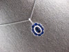 1.65CT DIAMOND & AAA SAPPHIRE 18KT WHITE GOLD FLOWER FILIGREE FLOATING PENDANT