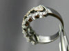 ESTATE WIDE .50CT DIAMOND 14KT WHITE & ROSE GOLD MILGRAIN MULTI HEART LOVE RING