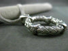 ESTATE LARGE .60CT DIAMOND 14KT WHITE GOLD OVAL MESH MULTI CHAIN ITALIAN PENDANT