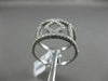 ESTATE WIDE .71CT DIAMOND 18KT WHITE GOLD 3D OPEN FLOWER FUN DOUBLE LOVE RING
