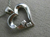 ESTATE .06CT ROUND DIAMOND 14KT WHITE GOLD CLASSIC LOVE HEART PENDANT #22984