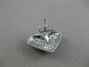 ESTATE 1.70CTW DIAMOND PAVE HEART 14KT WHITE GOLD EARRINGS 18MM E/F VVS #21492