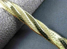 ESTATE WIDE 14KT YELLOW GOLD ITALIAN DOUBLE ROPE DIAMOND CUT BRACELET #23316