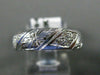 ANTIQUE WIDE .40CT DIAMOND 18KT WHITE GOLD 3D FILIGREE ETERNITY LOVE RING #9941