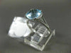 ESTATE 2.10CT DIAMOND & AAA BLUE TOPAZ 14KT WHITE GOLD FILIGREE SQUARE FUN RING