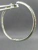 ESTATE 1.42CT ROUND DIAMOND 14KT WHITE GOLD 3D INSIDE OUT HOOP EARRINGS #18562