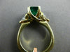 ESTATE 2.33CT DIAMOND & AAA EMERALD 14KT TWO TONE GOLD 3D LUCIDA ENGAGEMENT RING