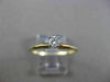 ESTATE .15CT DIAMOND 14KT TWO TONE GOLD CLASSIC SOLITAIRE FRIENDSHIP RING #23779