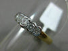 ESTATE .75CT DIAMOND 14KT WHITE & YELLOW GOLD 5 STONE GRADUATING SEMI BEZEL RING
