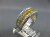 3.70CT DIAMOND & AAA RAINBOW YELLOW SAPPHIRE 14KT WHITE GOLD 3D ANNIVERSARY RING