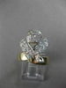 ESTATE LARGE .56CT DIAMOND 14KT TWO TONE GOLD 3D HOCKEY FRIENDSHIP RING #23787