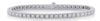 ESTATE 1.50CT DIAMOND 14K WHITE GOLD CLASSIC ROUND SQUARE DESIGN TENNIS BRACELET