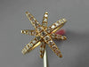 ESTATE LARGE .48CT DIAMOND 18KT ROSE GOLD 3D CLASSIC SNOWFLAKE STAR LOVE RING