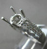 WIDE .29CT DIAMOND 18KT WHITE GOLD 3D SEMI ETERNITY SEMI MOUNT ENGAGEMENT RING