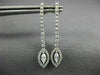 ESTATE .78CT ROUND & MARQUISE DIAMOND 18K WHITE GOLD 3D CLASSIC HANGING EARRINGS