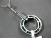 ESTATE .81CT WHITE & BLUE DIAMOND 14KT WHITE GOLD 3D CIRCLE OF LIFE KEY PENDANT