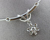 ESTATE .10CT DIAMOND PLATINUM SOLITAIRE DROP FLOWER NECKLACE BEAUTIFUL!! #9487