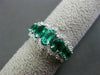ESTATE 1.84CT DIAMOND & EMERALD 18KT WHITE GOLD 3D HALO WEDDING ANNIVERSARY RING