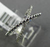 ESTATE .10CT ROUND DIAMOND 14KT WHITE GOLD 3D X LOVE MILGRAIN BEAD RING F/G VSSI