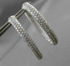 ESTATE MASSIVE 13.13CT DIAMOND 18KT WHITE GOLD OVAL DOUBLE SIDED HOOP EARRINGS