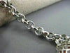 ESTATE LONG .81CT DIAMOND & MULTI GEM 14KT WHITE GOLD LUCKY BELL CHARM BRACELET