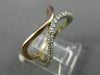 ESTATE WIDE .23CT DIAMOND 14KT WHITE & ROSE GOLD 3D DOUBLE ROW SWIRL FUN RING