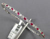 1.07CT DIAMOND & AAA RUBY 18KT WHITE GOLD 3D SEMI ETERNITY LOVE BANGLE BRACELET